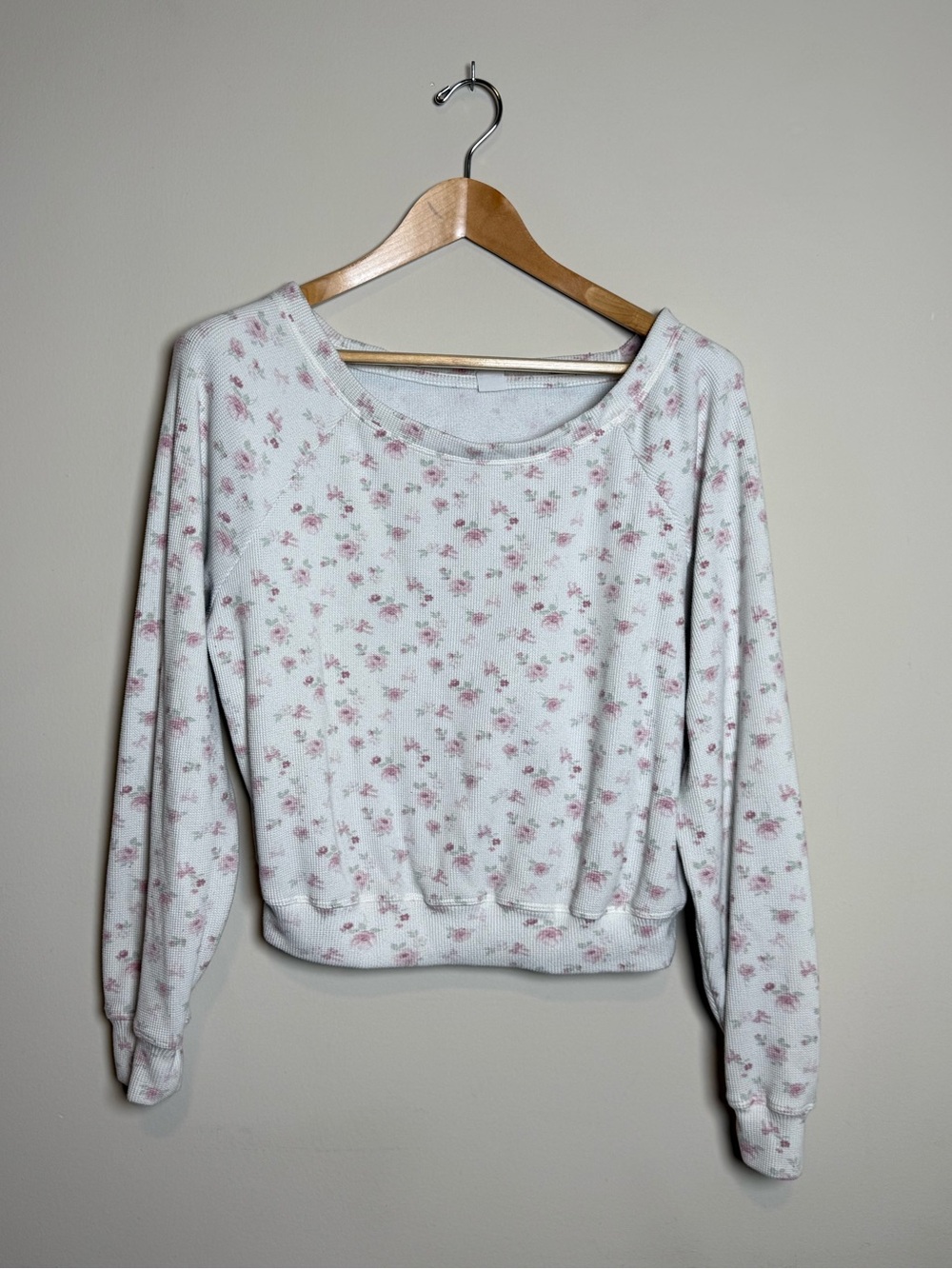 Gilly Hicks | Floral Pajama Set Waffle Knit Lounge Sleepwear 2 Pc | Medium - Picture 2 of 16